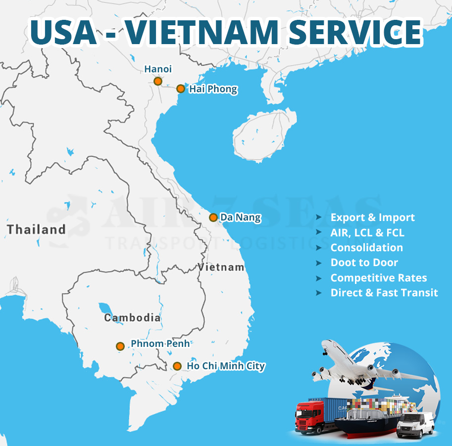 Vietnam Cargo Service Map
